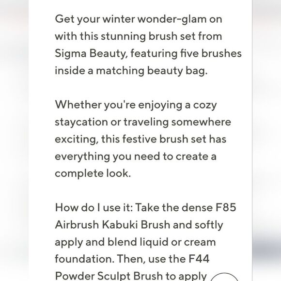 Sigma Beauty Holiday Glam Brush Set w/Beauty Bag - Picture 9 of 12